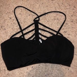 Black straps bralette